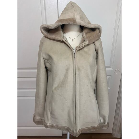 Esprit Faux Shearling Cream Jacket - Picture 7 of 16